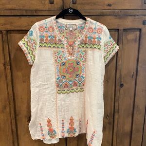 Johnny Was Embroidered Top
